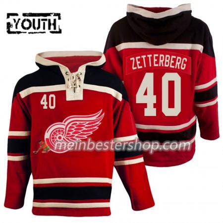 Detroit Red Wings Henrik Zetterberg 40 Rot Sawyer Hooded Sweatshirt - Kinder
